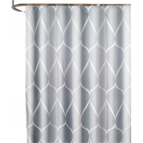 Filiyano-Rideau de douche en tissu, imperméable et en polyester, à séchage rapide, ourlet lesté, pour salle de bain, dimensions : L 80 x H 180 cm (1/3)