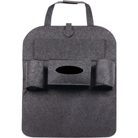 Sac de rangement pour voiture en feutre, sac à suspendre au dossier du siège auto (1/5)