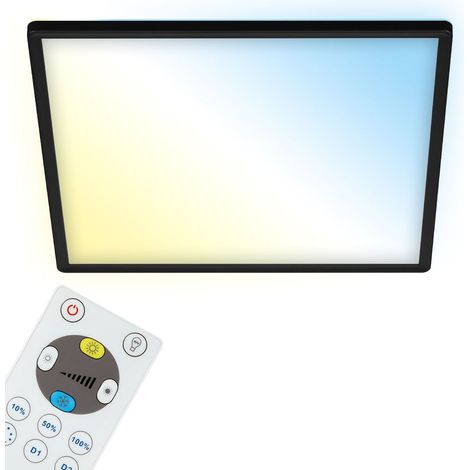 LED Panel Dimmbar Fernbedienung Ultraflach CCT 22 W schwarz Kunststoff Briloner