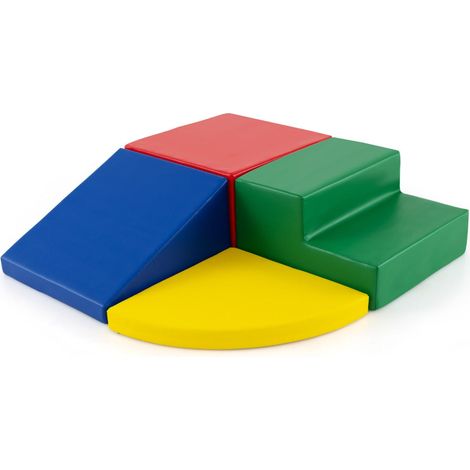 Set di 4 blocchi di schiuma 46 x 46 x 25 cm sicurezza rinforzata atmosfera giocosa in PU colorato 200011846