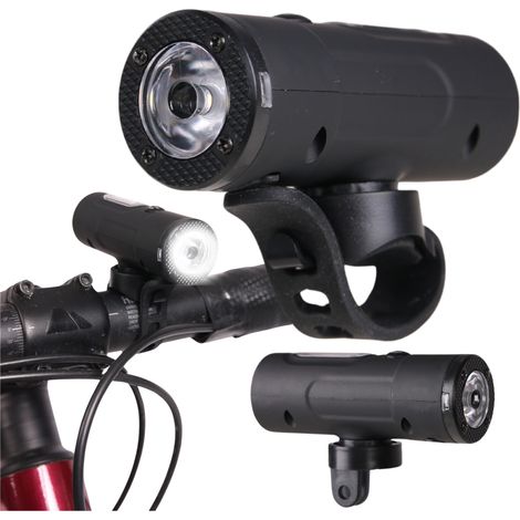Lampada torcia anteriore per manubrio bici intelligente con supporto Lampada torcia anteriore per manubrio bici intelligente con supporto