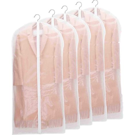 Housse À Vêtements - Transparente Avec Fermeture Éclair - Pour Costumes Manteaux Robes - 12 Pièces (1/5)