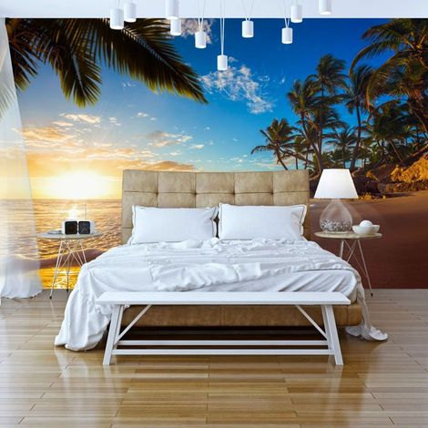 Papier peint plage tropicale - 150 x 105 cm