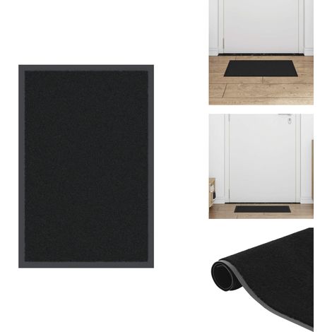 Paillasson Noir 40x60 cm - Paillasson - Paillasson De Porte - Paillasson De Bienvenue - Paillasson De Porte Extérieur (1/5)