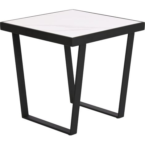 Mesita Auxiliar Metal Piedra Sinterizada 50X50X50 (1/4)