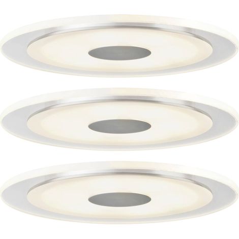 Luminaire à LED encastrable LED intégrée Paulmann Whirl 92543 N/A 18 W aluminium jeu de 3 (1/5)