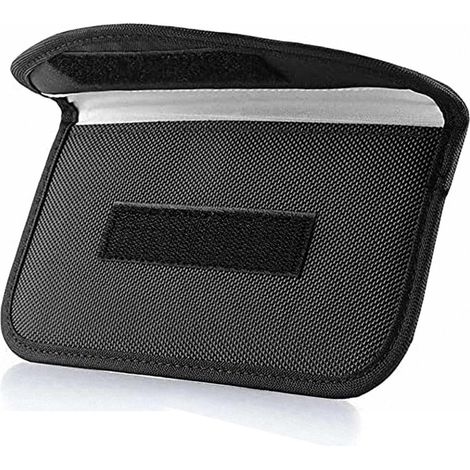 Faraday-Taschen – 2er-Set – Schwarzes Oxford-Leder – Blockiert GPS- und RFID-Signale – Schützt Autoschlüssel und Handy – 19,7 x 10,1 cm (1/5)