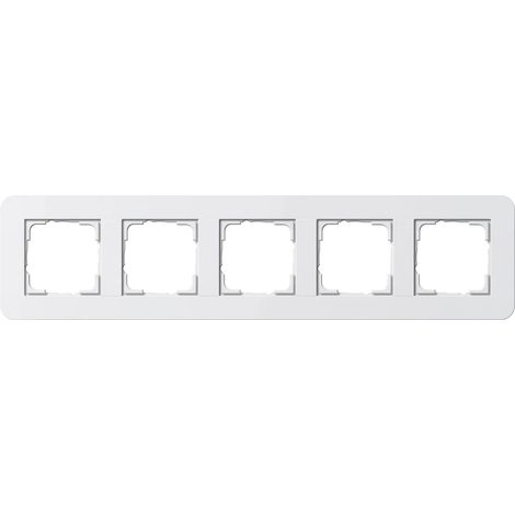 Gira Marco embellecedor 5f Gira E3 Blanco puro/Blanco puro [0215410], 0215 410