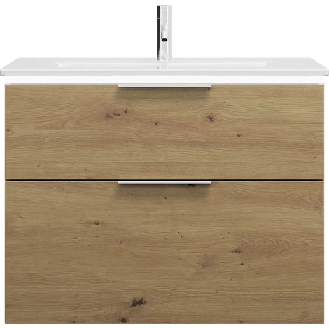 burgbad Eqio Slim lavabo en céramique avec meuble sous-lavabo et