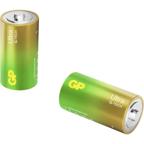 Piles GP Ultra C-Baby Alcalines, 1,5 V, 2 pièces (1/4)