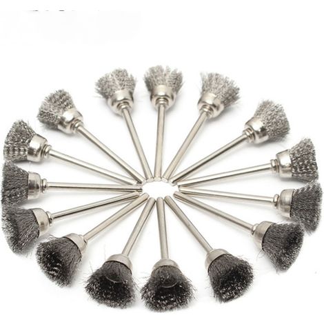 Ensemble de 15 forets, brosse métallique, brosse à roue en acier inoxydable, accessoires pour outil rotatif Dremel - Meulage, polissage, ponçage (1/5)