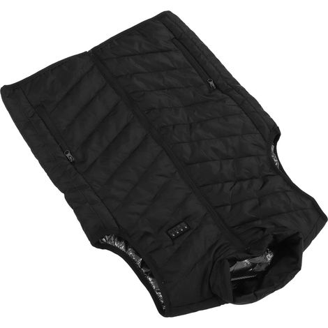 Gilet Chauffant Électrique 17 Zones Thermostat Intelligent 4 Boutons 3 Niveaux Noir Taille S (1/5)