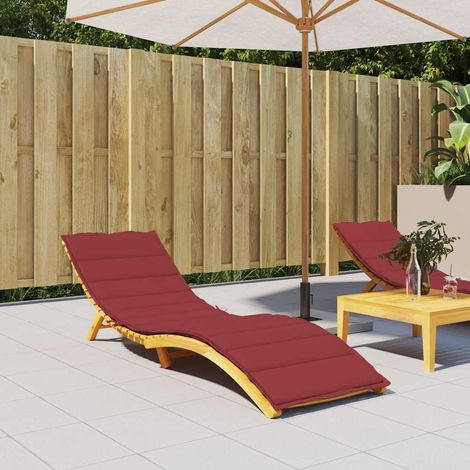 Sonnenliegen-Auflage Weinrot 200x70x3 cm Oxford-Gewebe