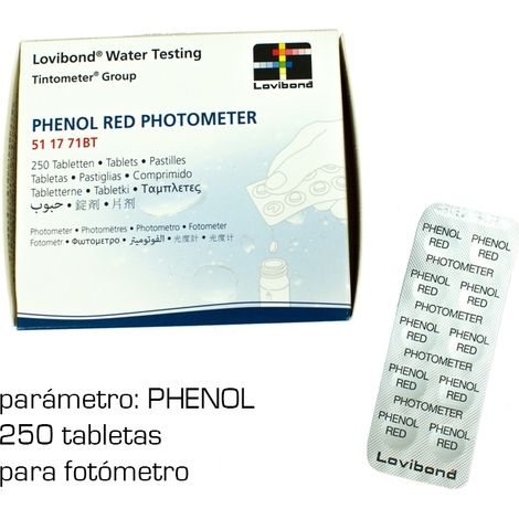 TAB PHENOL RED 250 UN PHOTOMET