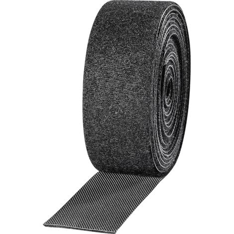 TOOLCRAFT KL25X2500C  Klettband zum Bündeln Haft- und Flauschteil (L x B) 2500 mm x 25 mm Schwarz 2 (1/5)