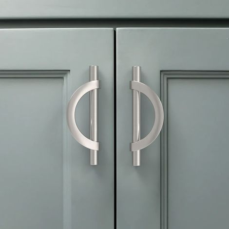 6 Pièces Poignee de Meuble Cuisine Argenté 96mm Alliage de zinc Poignées Meubles avec Vis, pour Bureaux, Tiroirs, Armoires, Placard (1/5)