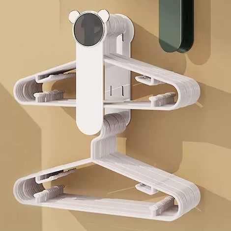 Organisateur mural pliable pour vêtements - Étagère de rangement extensible pour la maison, le dressing et la buanderie - Installation sans perçage, gain de place (1/5)