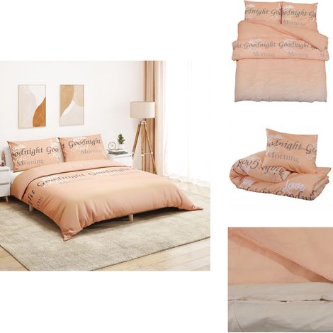 Ensemble de housse de couette rose 200x200 cm Coton - Housses De Couette - Linge De Lit - Literie - Drap Housse - Coton (1/5)