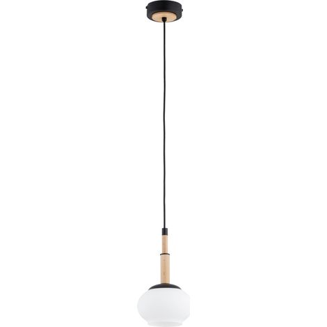 Suspension minimaliste noir/blanc bois 1xE14 10W CERES Alfa (1/2)