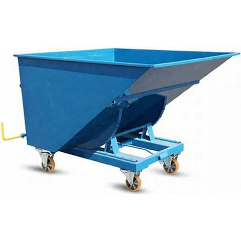 Benne à déchet auto-basculante roulante - 1600 litres - Charge max 2500kg - TIPPOHD1600-R