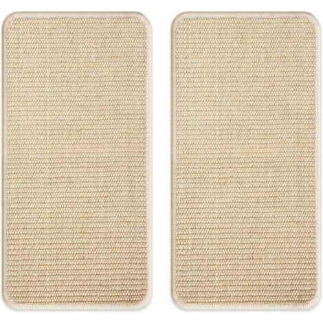 BUNTHAUS 2 Pièces (Couleur Bois) Tapis griffoir pour Chat,50x25cm,Antidérapant Griffoir Chat Canapé,Tapis griffoir Chat,Convient aux Murs et aux Coins, Anti Rayures, protège Les Meubles et Les canapés (1/5)