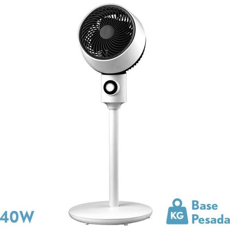 Ventilador De Pie Ozono Blanco/negro 3 Vel.40w 3aspas Orientable, Fijo Y Rotatorio 86x34x34cm (1/2)