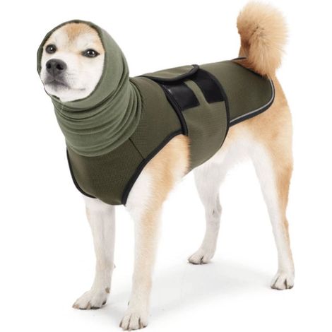 Gilet anti-anxiété pour animaux de compagnie - Protège des orages et des feux d'artifice - Fermeture velcro ajustable - Vert, taille XL (1/5)