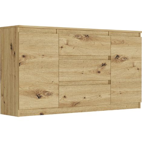 Kommode mit Schubladen und Schränken Artisan, 140 x 40 x 76 cm - Modern R140S3