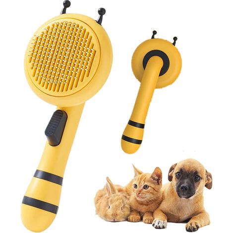 brosse Chiens Chats, Brosses De Toilettage, Enlvement Des Poils En Morts Et Sous-poils, Autonettoyante Peigne Pour Chien, Adapt Pour Les Chiens Ch (1/5)