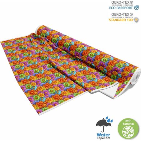 TESSUTI DECORATIVI PER ESTERNI OXFORD - Motivo Fiori Colorati  DX18076 (1/5)