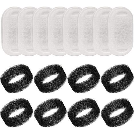 Filtres pour Fontaines Chat, 16 Pièces Filtres de Rechange pour Fontaines Chat et Chien, Filtre à Charbon Actif pour Fontaine Chat 3.2L Acier Inoxydable (8+8 Pièces) (1/5)