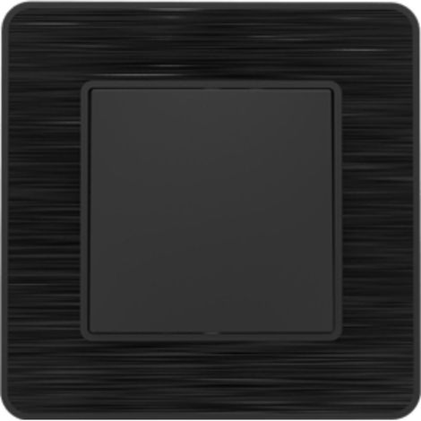 Zenitech – Bouton poussoir complet 10A – Métal noir brossé – Design affleurant pour intégration esthétique – Prêt à poser pour installation facile (1/3)