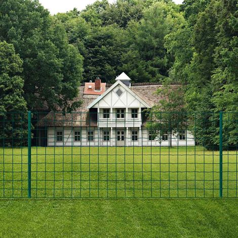 Clôture Euro-Grillage de jardin Acier 20x1,2 m Vert 871524 (1/4)