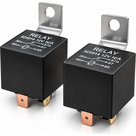2 Relè Automotive JD1914 12V 40A 5 Pin SPDT con Staffa SY-JDQ0021B