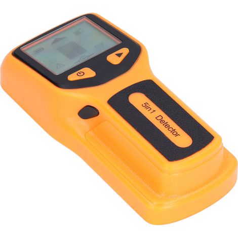 Détecteur de montants 5 en 1 multifonction, scanner mural électronique avec écran LCD pour métaux et bois, modèle HW430 jaune (1/5)