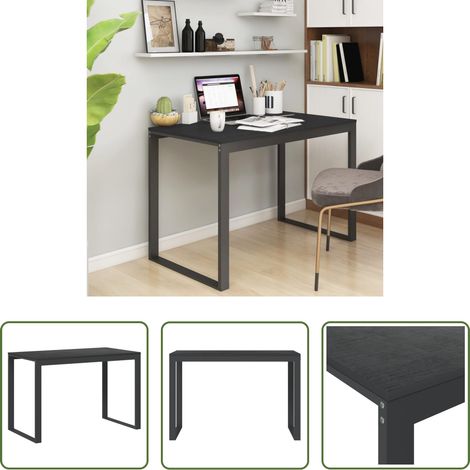 Schreibtisch -  Computertisch Schwarz 110x60x73 cm Holzwerkstoff (1/5)