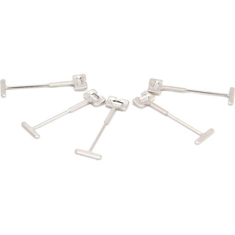 100 Pièces en Acier T-Pins Système de Nivellement des Carreaux Aiguilles de Remplacement Revêtement de Sol Mur Nivellement des Outils de Construction de Bâtiment (1/5)