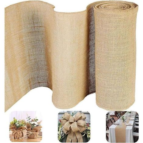 Jute Naturel 30cm x 10m – Ruban Rustique pour Déco Mariage, DIY & Jardin (1/5)