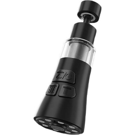 360° Faucet Aerator with 3 Modes: Foaming Jet, Rain Spray (black) (1/5)