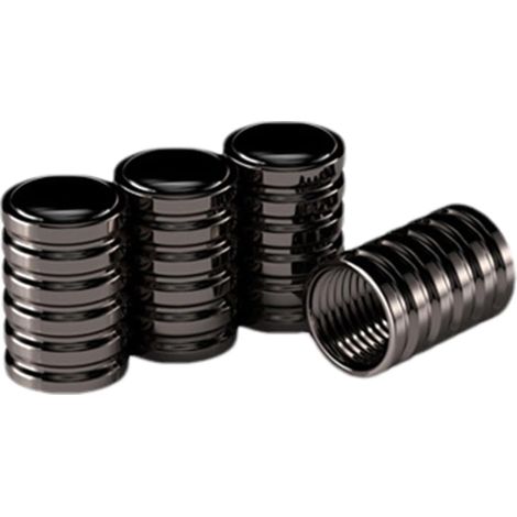 Lot de 4 bouchons de valve hermétiques pour pneus et pneus - Pour pneus de voiture - Convient pour voitures, camions, motos, vélos et autres (1/5)