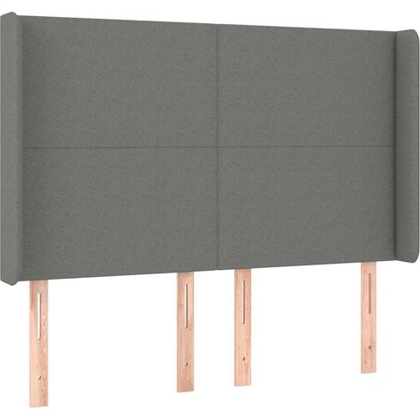 Maison Exclusive - Kopfteil mit Ohren Dunkelgrau 147x16x118/128 c (1/5)