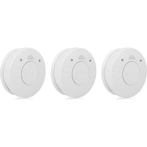 Smartwares Rauchmelder 3er Pack RM520 10 Jahresbatterie Rauchmelder