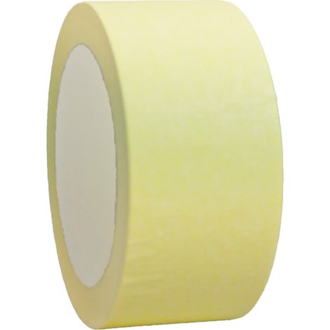 Gelbes Abdeckklebeband, das bis 80° hitzebeständig ist - Klebebandrolle 50 mm x 50 m TECPLAST zum Malen