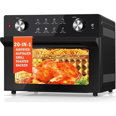 Mini four à convection 30L – Cuisson à air chaud 360° – Température 100-230°C – Éclairage intérieur – 4 niveaux de cuisson