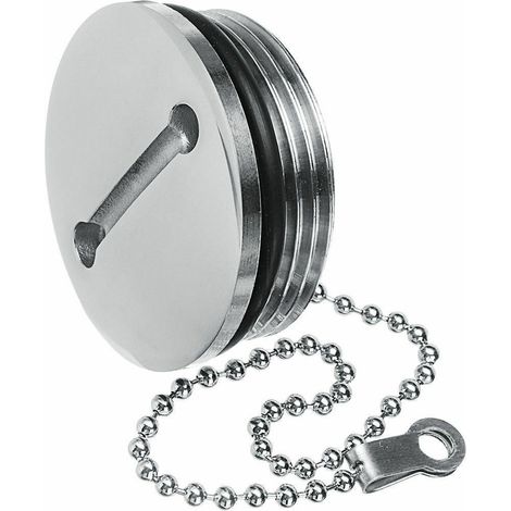 Stainless steel fuel tank cap with chain, filler cap, accessories for oil/water tank covers, marine and nautical hardware accessories, suitable for 38 mm stainless steel.