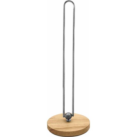 Porte-rouleau de papier absorbant en bois massif, support vertical pour essuie-tout, rack de rangement pour film alimentaire, 1 pièce, stable et pratique. (1/5)