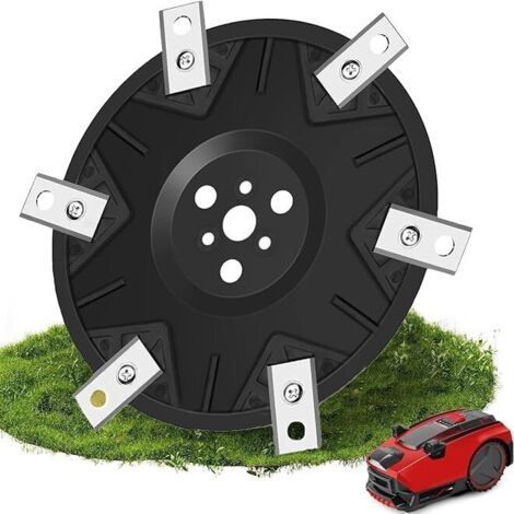 Disque à 6 Lames Compatible avec Worx Landroid, M500 M700 WR167E WR141E Vision M600, Disque Lame en Fibre de Verre avec 6 Lames, Disque Lame pour Robot Tondeuse à Gazon