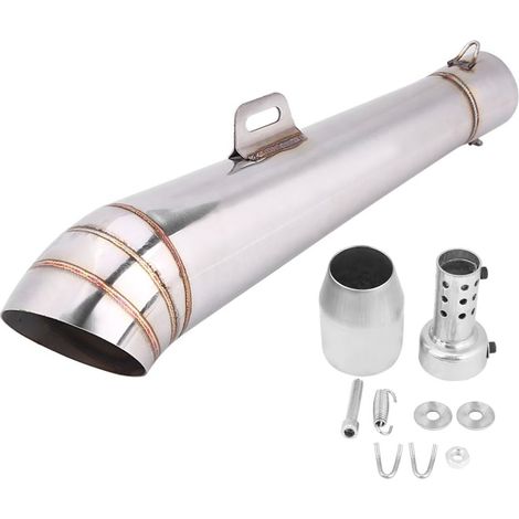 Tuyau d’Echappement Embout Silencieux En Acier Inoxydable Moto Universel (1/5)