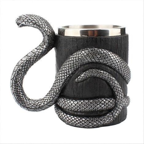 Chope à bière style viking, tasse à double paroi isolée (1/5)