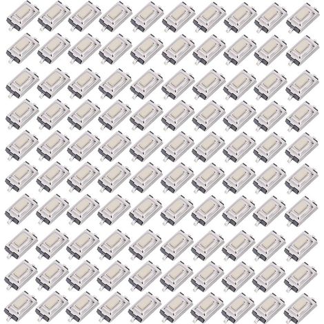 100 pieces switch to button Tactile momentary high sensitivity response fast SMD 3x6 2.5mm (1/5)